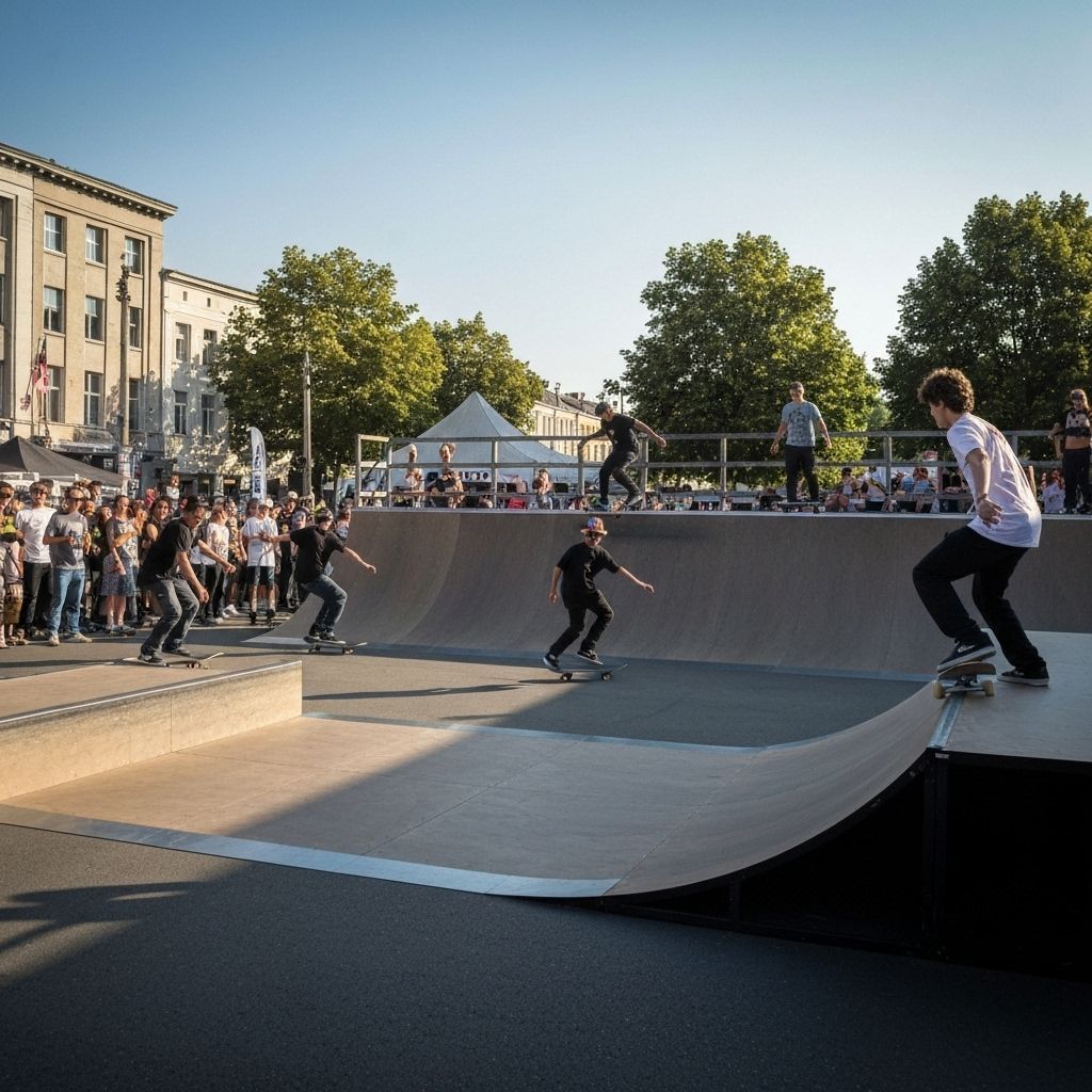 Quarter pipe en evento urbano
